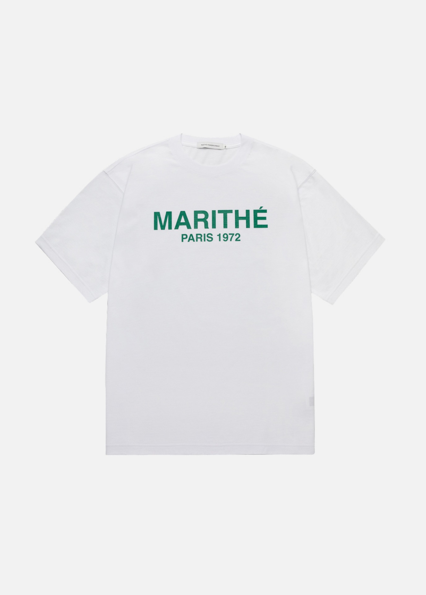 MARITHE REGULAR MARITHE TEE white/green