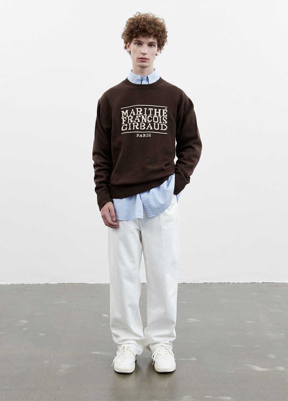 CLASSIC LOGO KNIT PULLOVER brown