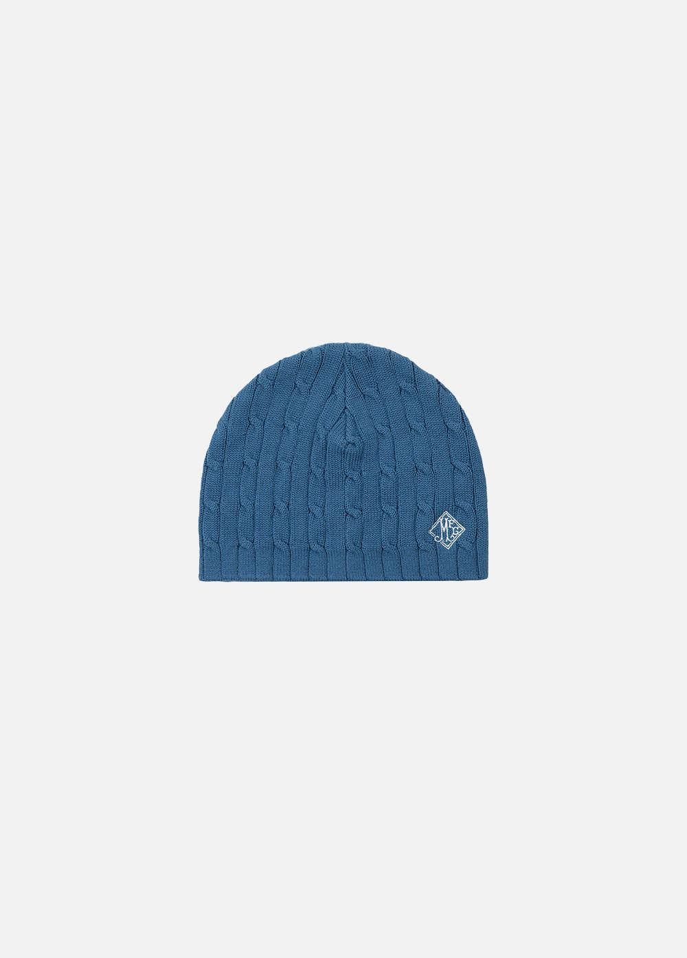 CABLE KNIT BEANIE blue