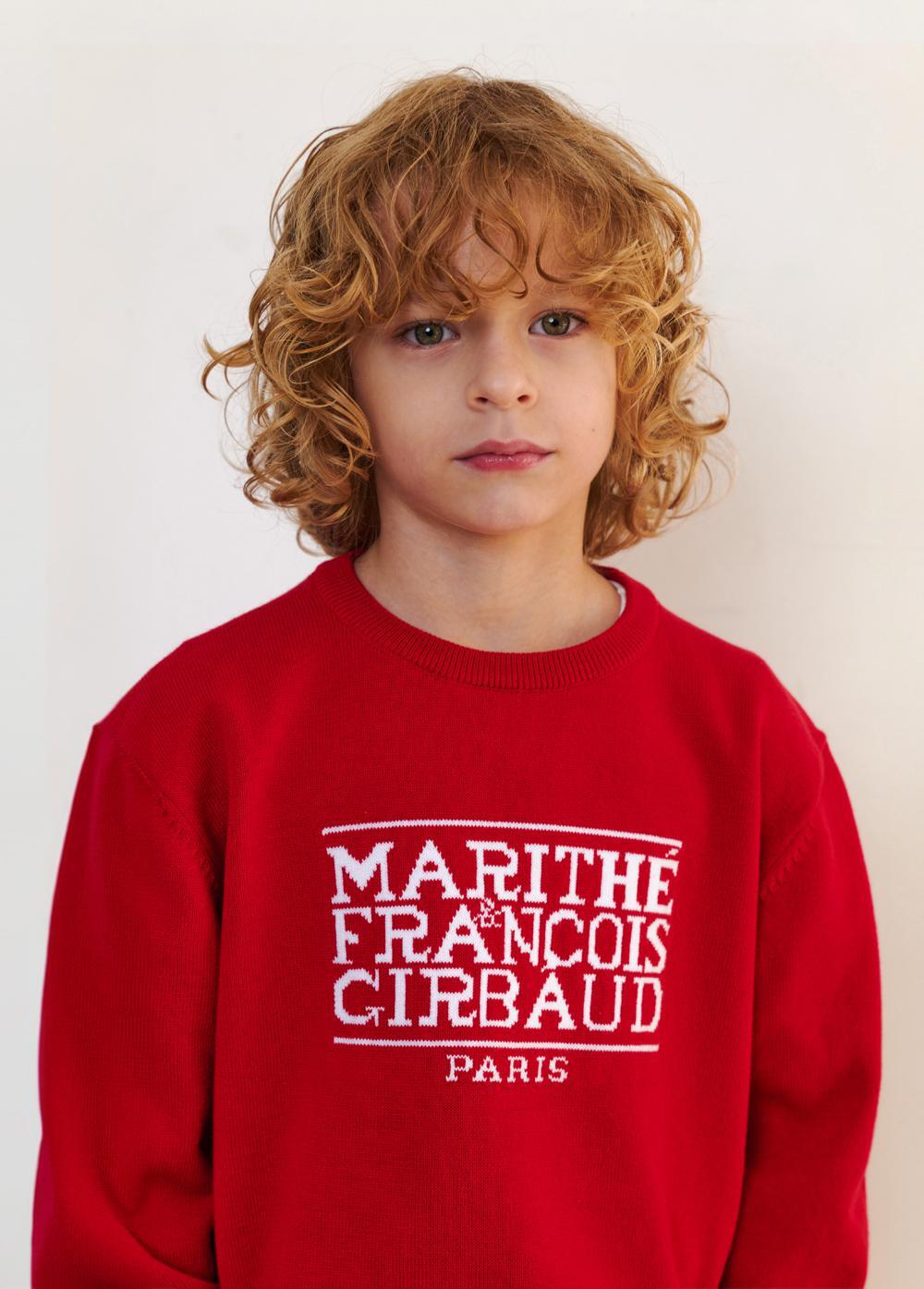 ENFANT CLASSIC LOGO KNIT PULLOVER red