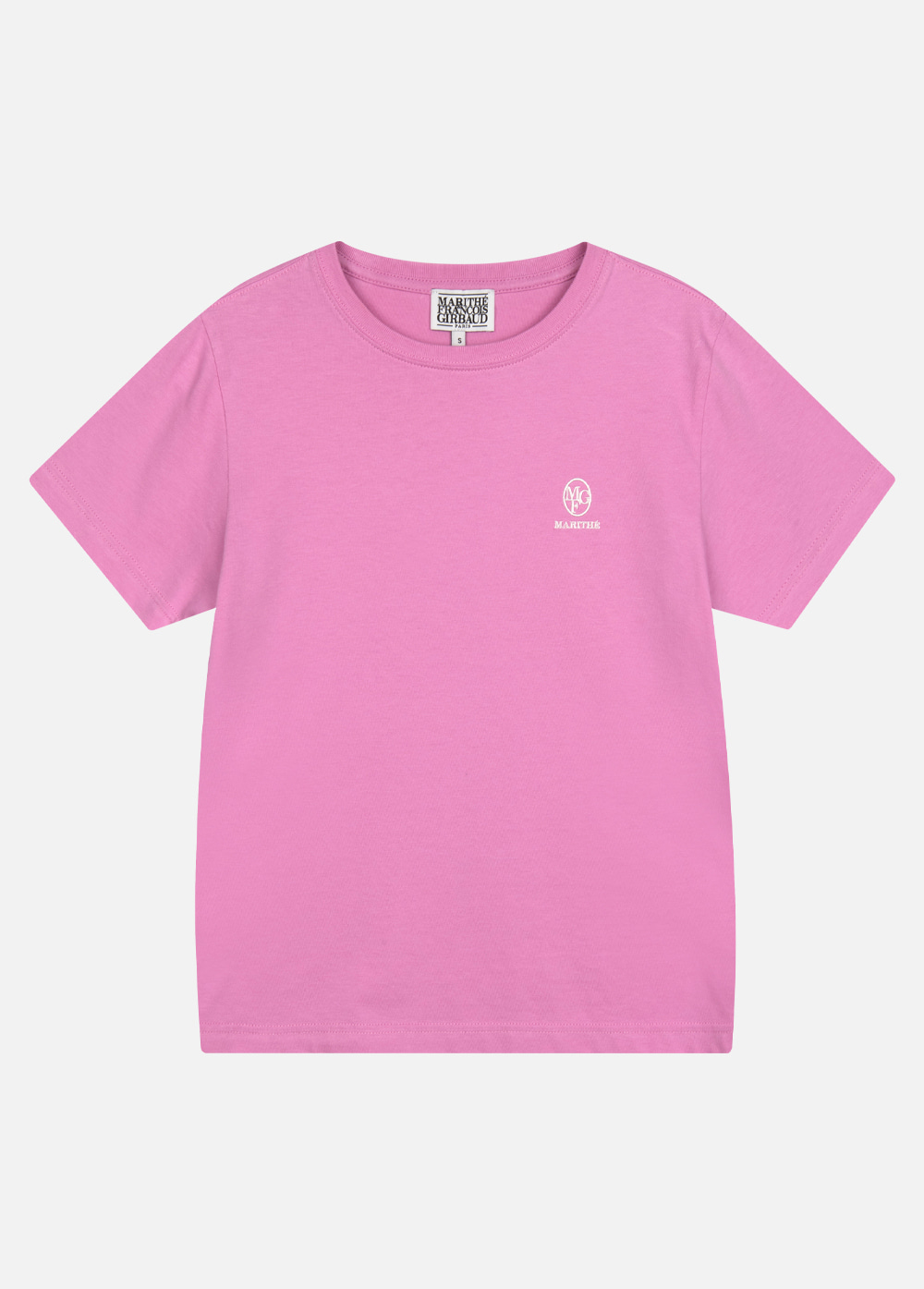 W EMBROIDERY LOGO TEE pink