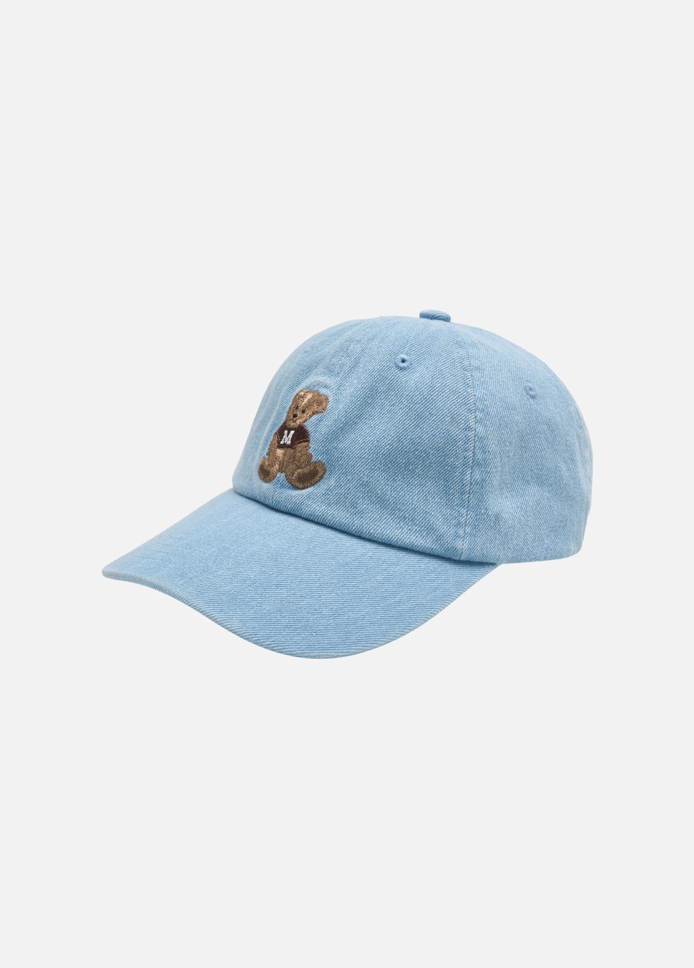 [5/2 예약발송] EMBROIDERY BEAR CAP light blue